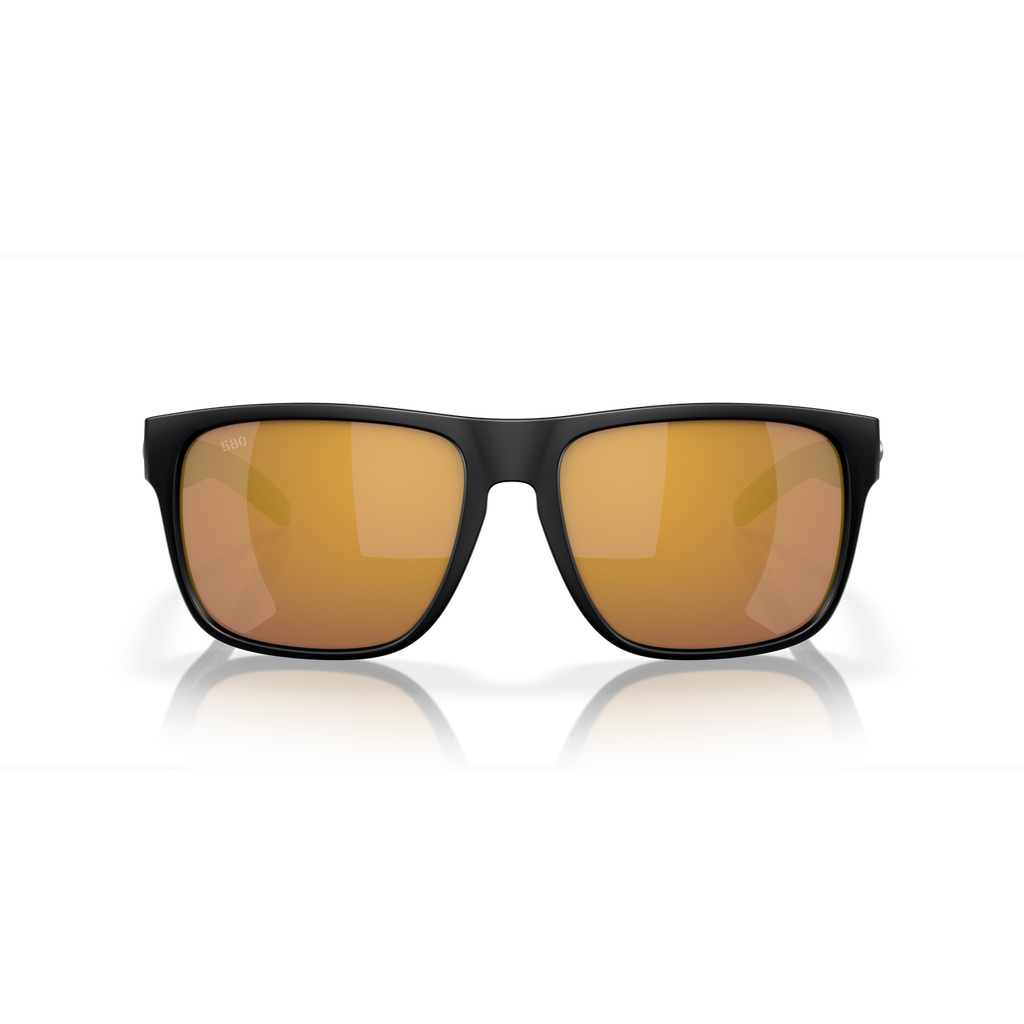 Costa Spearo XL Sunglasses - Velocity 21 Matte Black + Gold Mirror Polarised Glass 580G