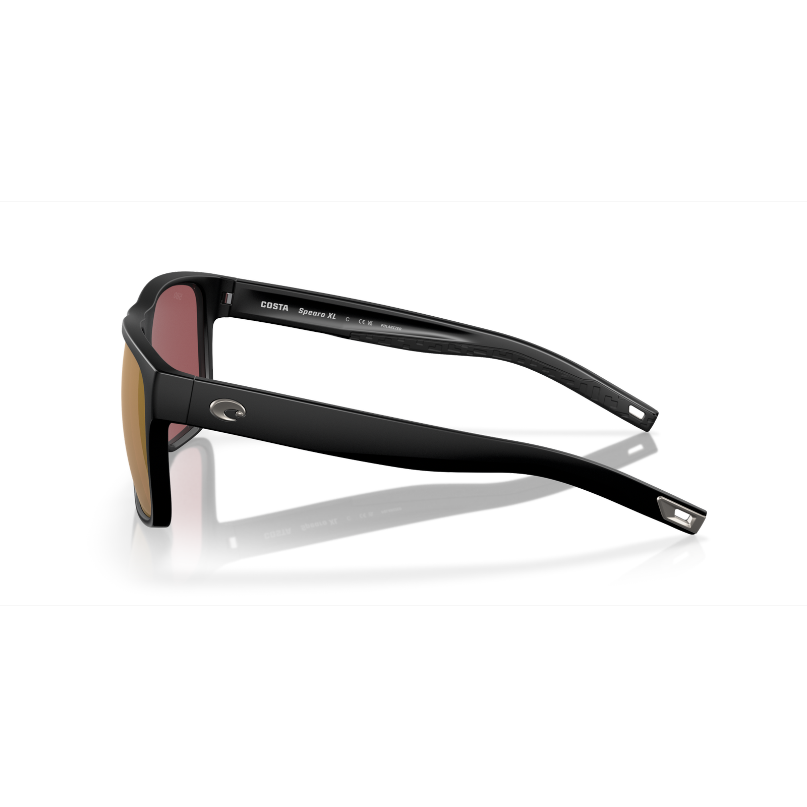 Costa Spearo XL Sunglasses - Velocity 21 Matte Black + Gold Mirror Polarised Glass 580G
