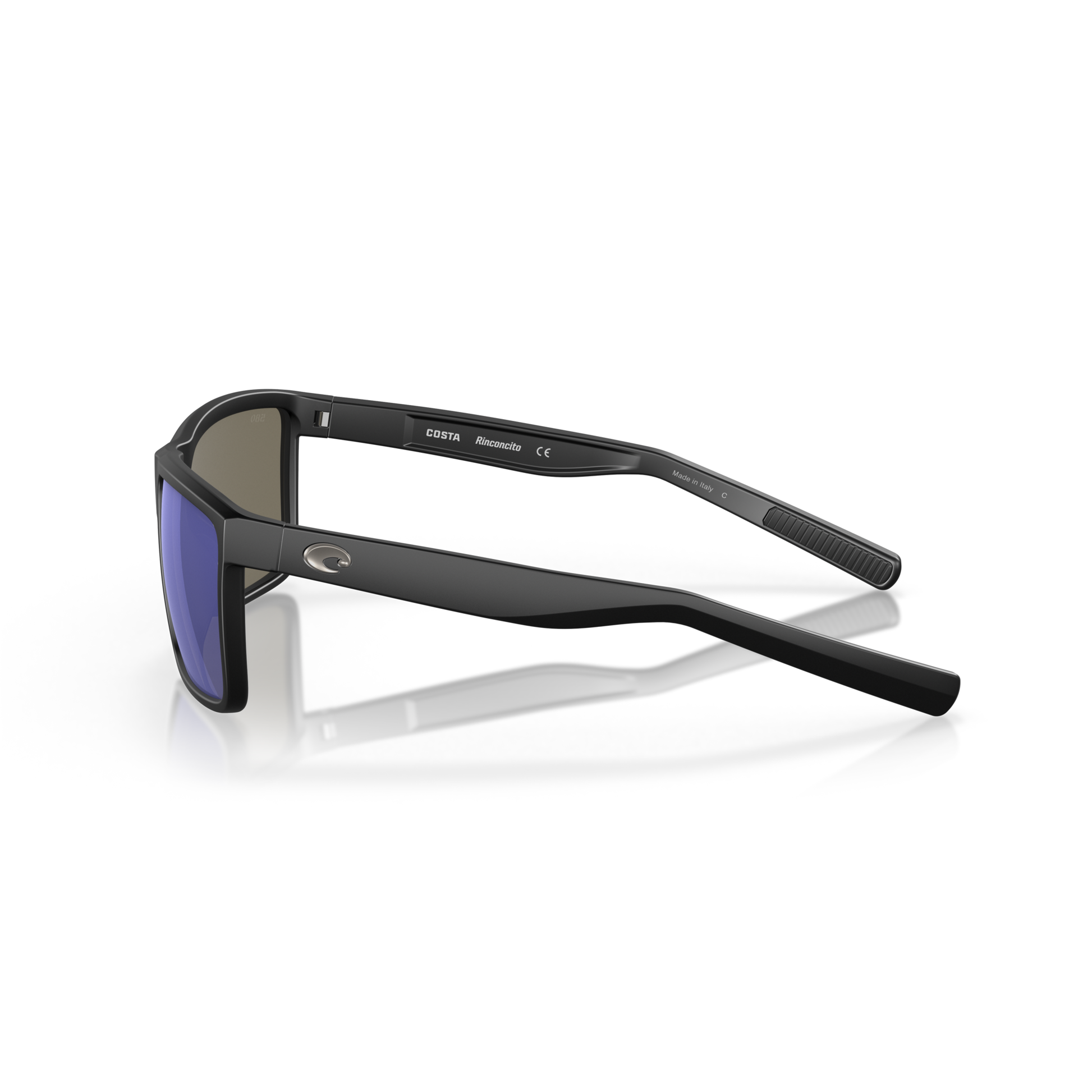 Costa Rinconcito Sunglasses - Velocity 21 Matte Black + Blue Mirror Polarised Glass 580G