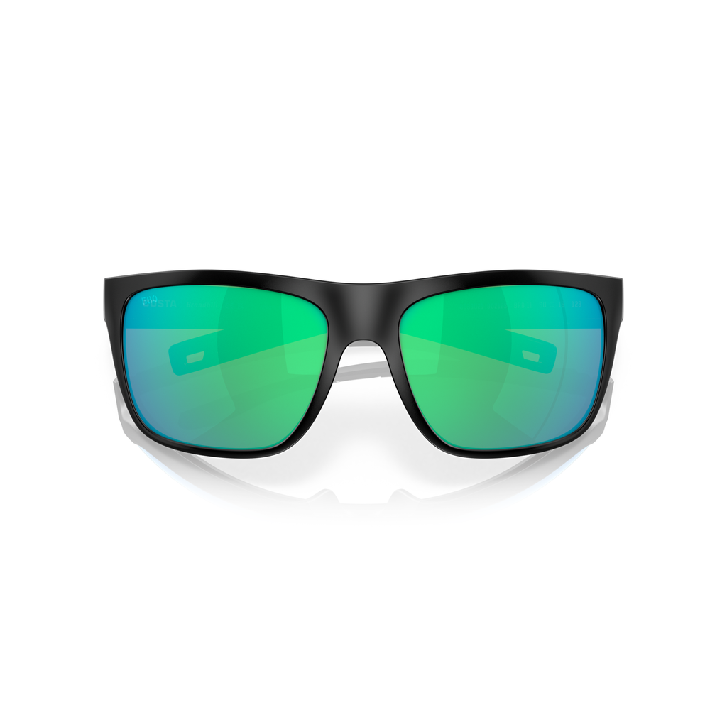 Costa Broadbill Sunglasses - Velocity 21 Matte Black + Green Mirror Polarised Glass 580G