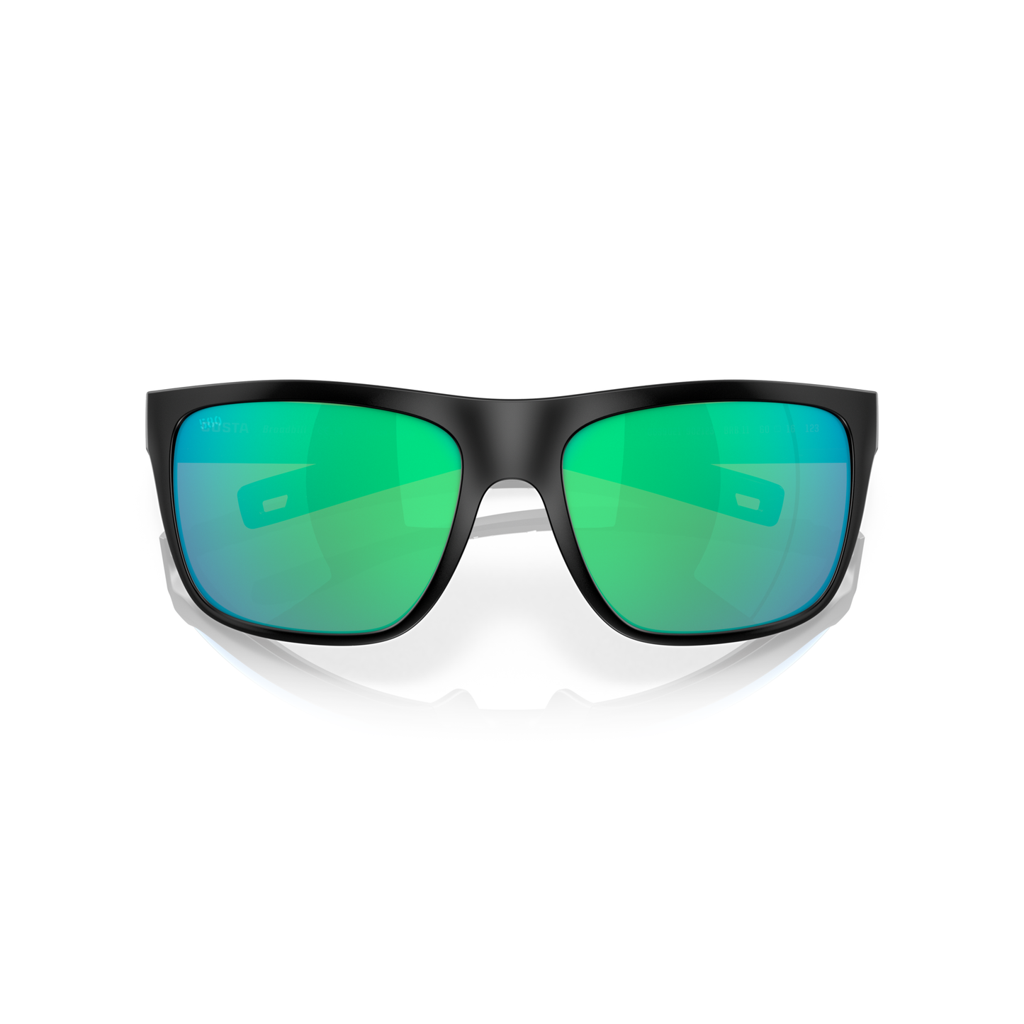 Costa Broadbill Sunglasses - Velocity 21 Matte Black + Green Mirror Polarised Glass 580G