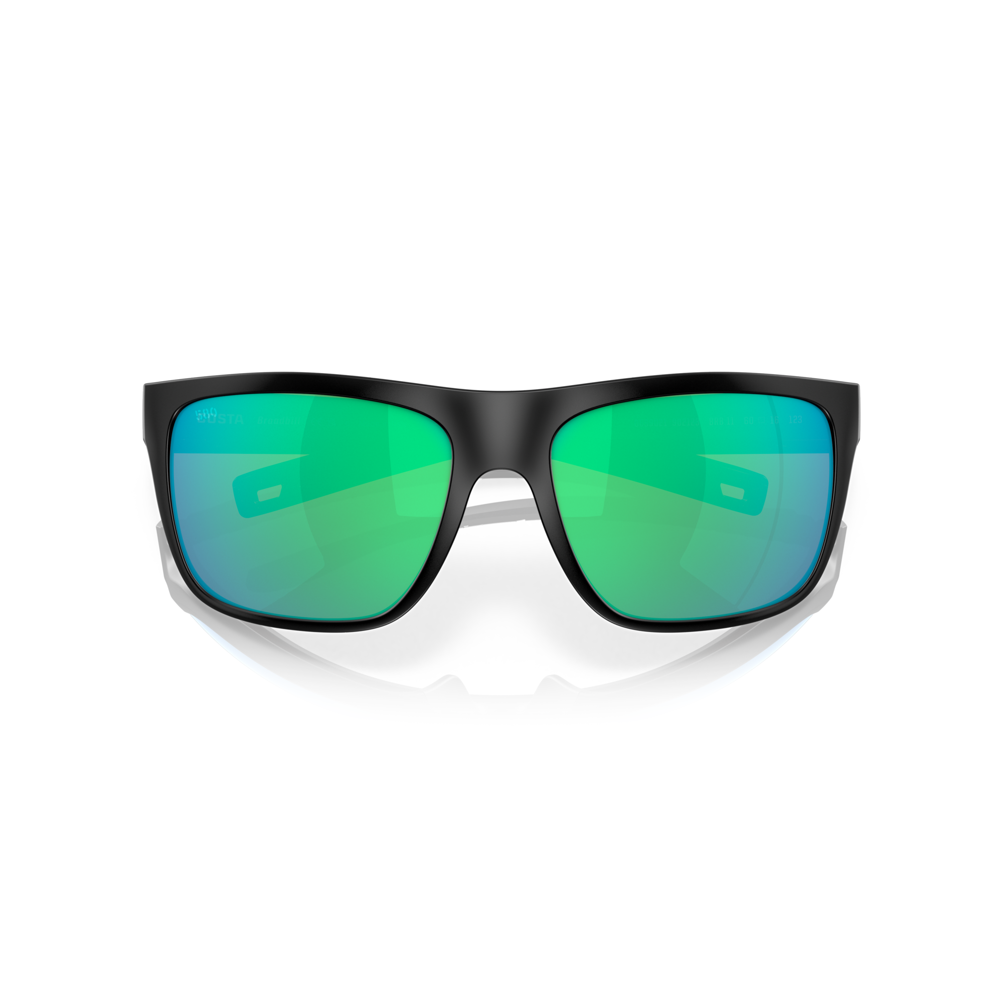 Costa Broadbill Sunglasses - Velocity 21 Matte Black + Green Mirror Polarised Glass 580G