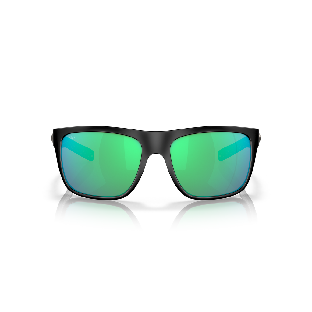 Costa Broadbill Sunglasses - Velocity 21 Matte Black + Green Mirror Polarised Glass 580G