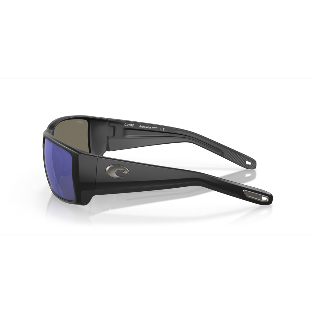 Costa Blackfin Pro Sunglasses - Velocity 21 Matte Black + Blue Mirror Polarised Glass 580G