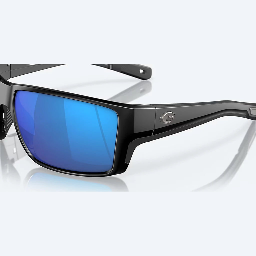 Costa Reefton Pro Sunglasses - Velocity 21 Matte Black + Blue Mirror Polarised Glass 580G