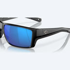 Costa Reefton Pro Sunglasses - Velocity 21 Matte Black + Blue Mirror Polarised Glass 580G