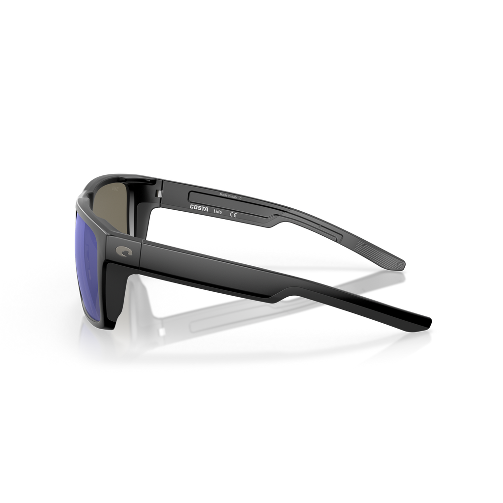Costa Lido Sunglasses - Velocity 21 Black + Blue Mirror Polarised Glass 580G