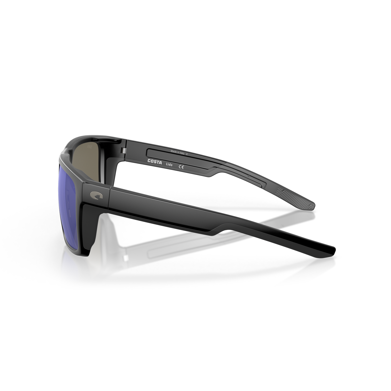 Costa Lido Sunglasses - Velocity 21 Black + Blue Mirror Polarised Glass 580G