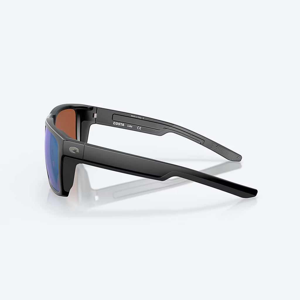 Costa Lido Sunglasses - Velocity 21 Matte Black + Green Mirror Polarised Glass 580G