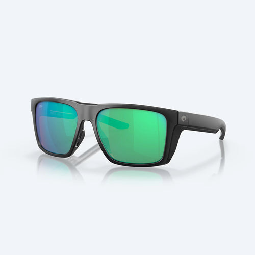 Costa Lido Sunglasses - Velocity 21 Matte Black + Green Mirror Polarised Glass 580G