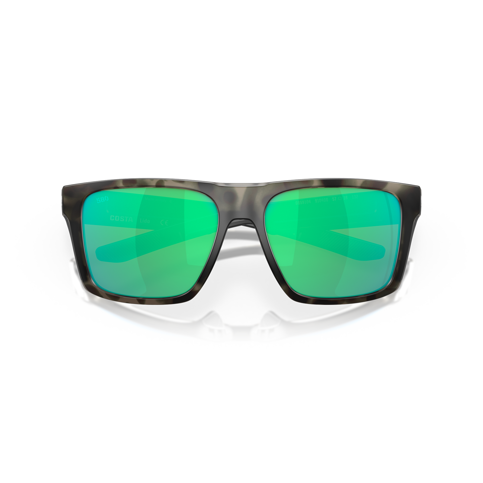 Costa Lido Sunglasses - Velocity 21 Wetlands + Green Mirror Polarised Glass 580G