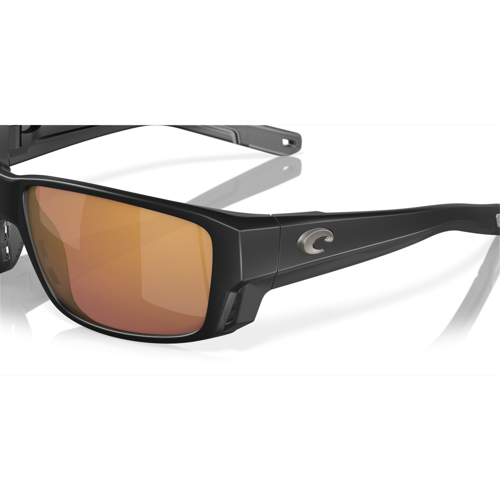 Costa Tuna Alley Pro  Sunglasses - Velocity 21 Matte Black + Gold Mirror Polarised Glass 580G