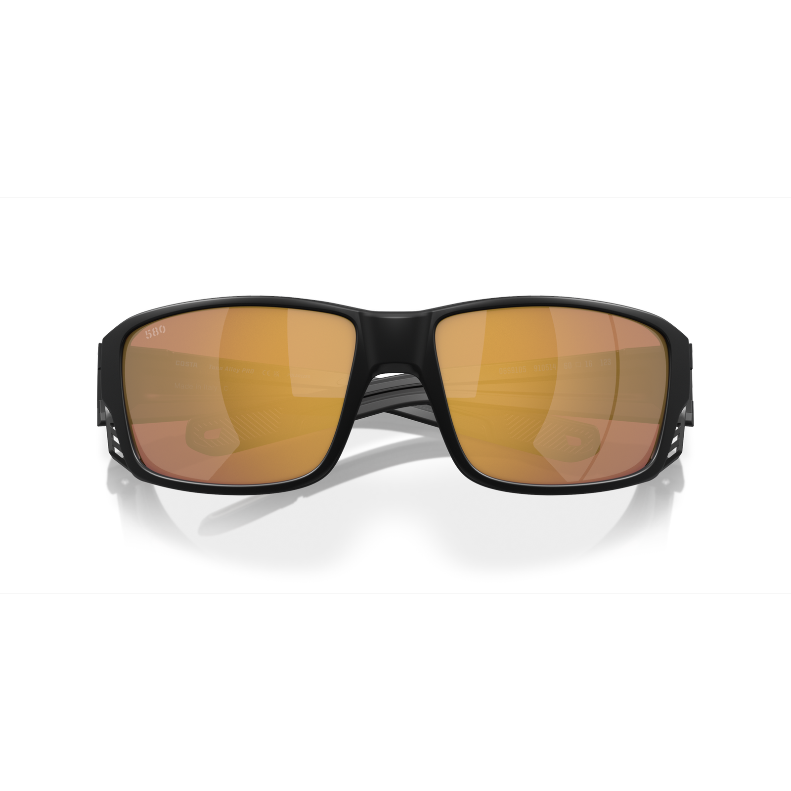 Costa Tuna Alley Pro  Sunglasses - Velocity 21 Matte Black + Gold Mirror Polarised Glass 580G