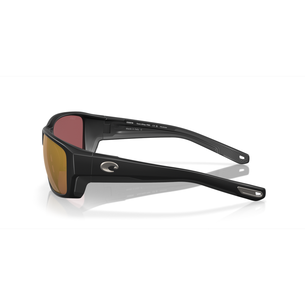 Costa Tuna Alley Pro  Sunglasses - Velocity 21 Matte Black + Gold Mirror Polarised Glass 580G