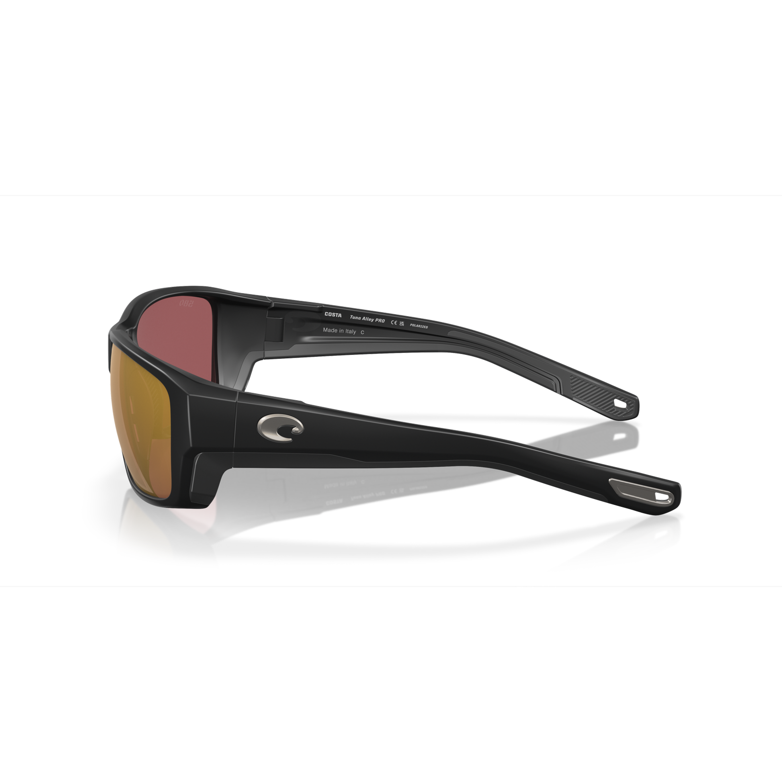 Costa Tuna Alley Pro  Sunglasses - Velocity 21 Matte Black + Gold Mirror Polarised Glass 580G