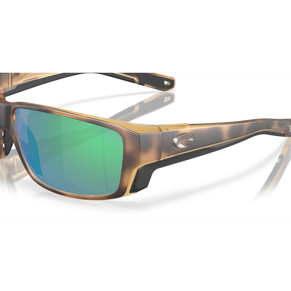 Costa Tuna Alley Pro  Sunglasses - Velocity 21 Matte Tortoise + Green Mirror Polarised Glass 580G
