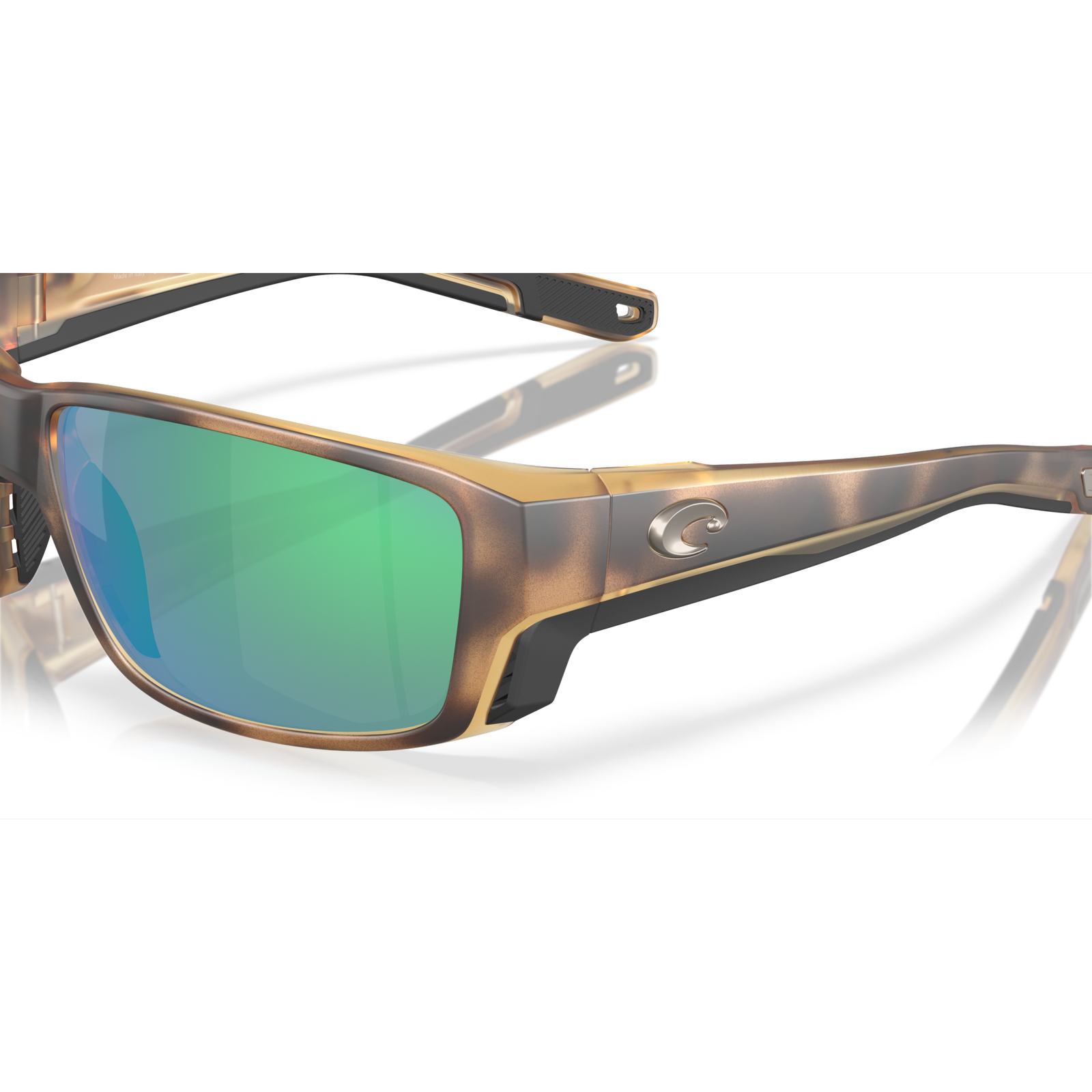 Costa Tuna Alley Pro  Sunglasses - Velocity 21 Matte Tortoise + Green Mirror Polarised Glass 580G