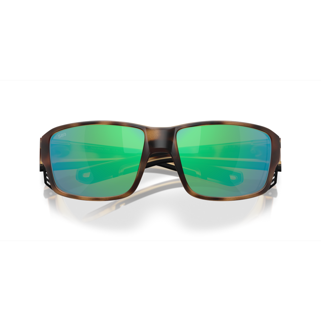 Costa Tuna Alley Pro  Sunglasses - Velocity 21 Matte Tortoise + Green Mirror Polarised Glass 580G