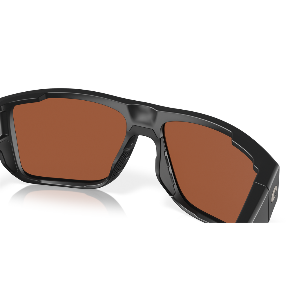 Costa Taxman Sunglasses - Velocity 21 Matte Black + Green Mirror Polarised Glass 580G