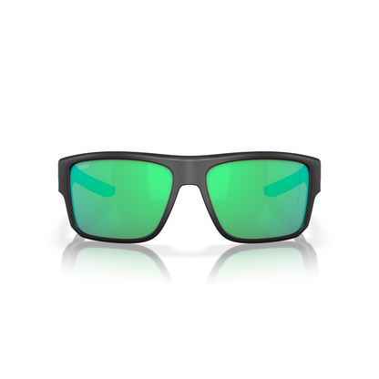 Costa Taxman Sunglasses - Velocity 21 Matte Black + Green Mirror Polarised Glass 580G
