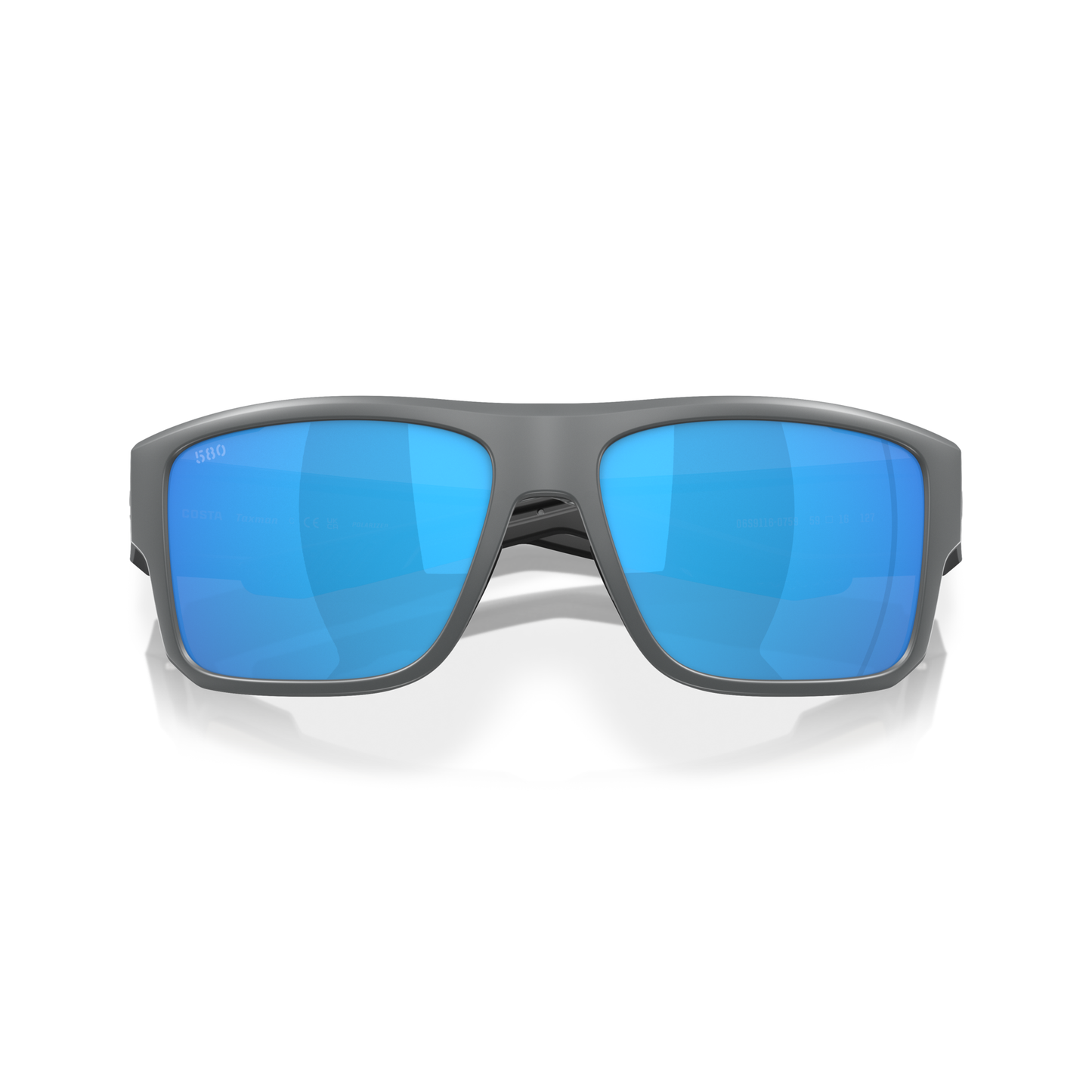 Costa Taxman Sunglasses - Velocity 21 Matte Grey + Blue Mirror Polarised Glass 580G