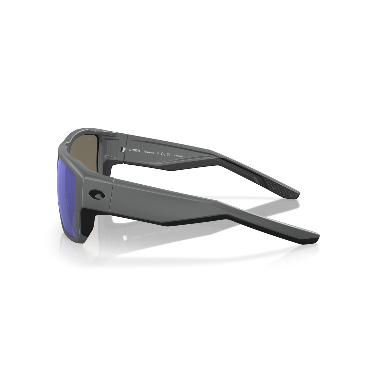 Costa Taxman Sunglasses - Velocity 21 Matte Grey + Blue Mirror Polarised Glass 580G