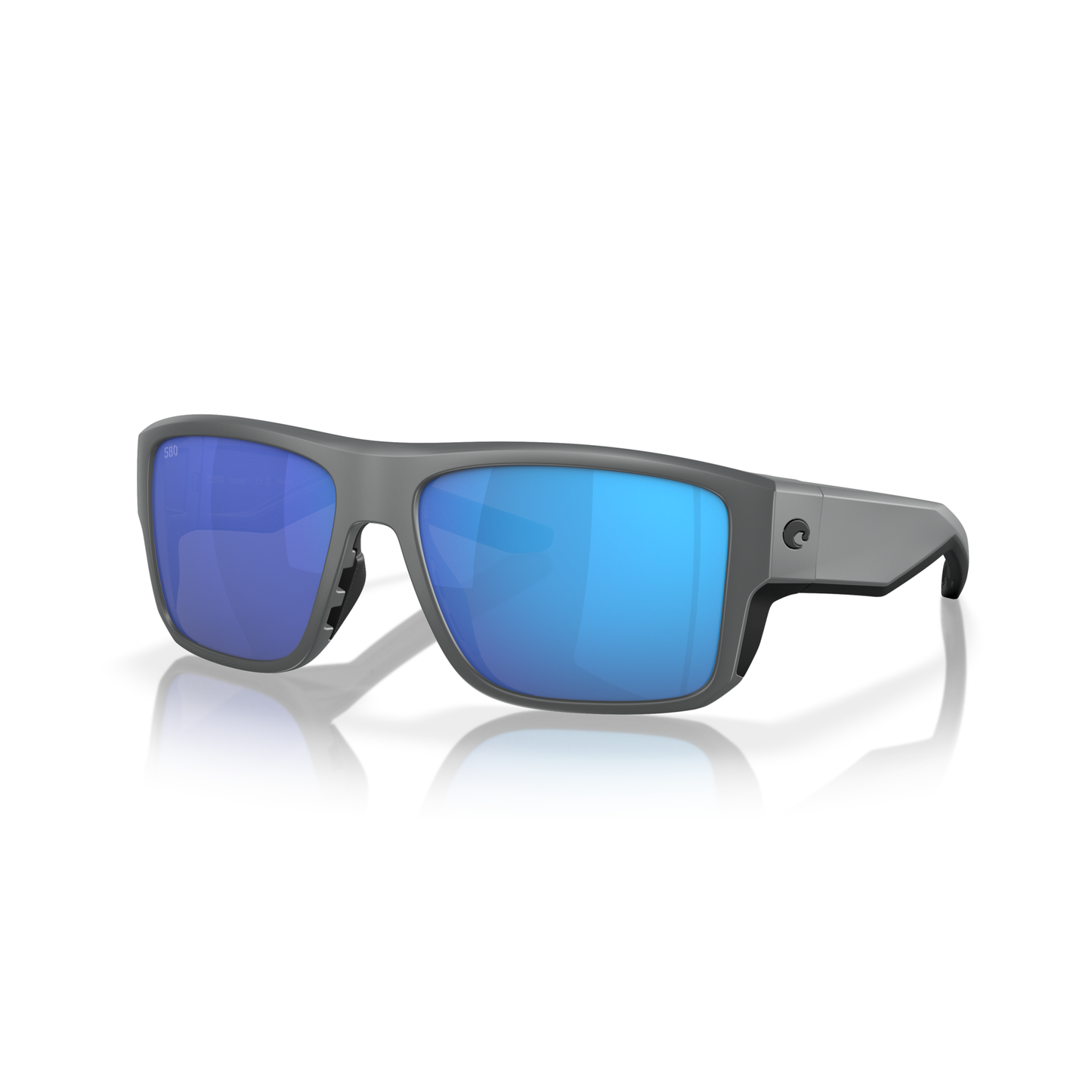 Costa Taxman Sunglasses - Velocity 21 Matte Grey + Blue Mirror Polarised Glass 580G