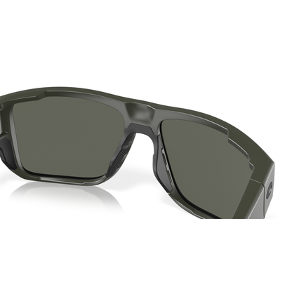 Costa Taxman Sunglasses - Velocity 21 Matte Olive + Grey Polarised Glass 580G