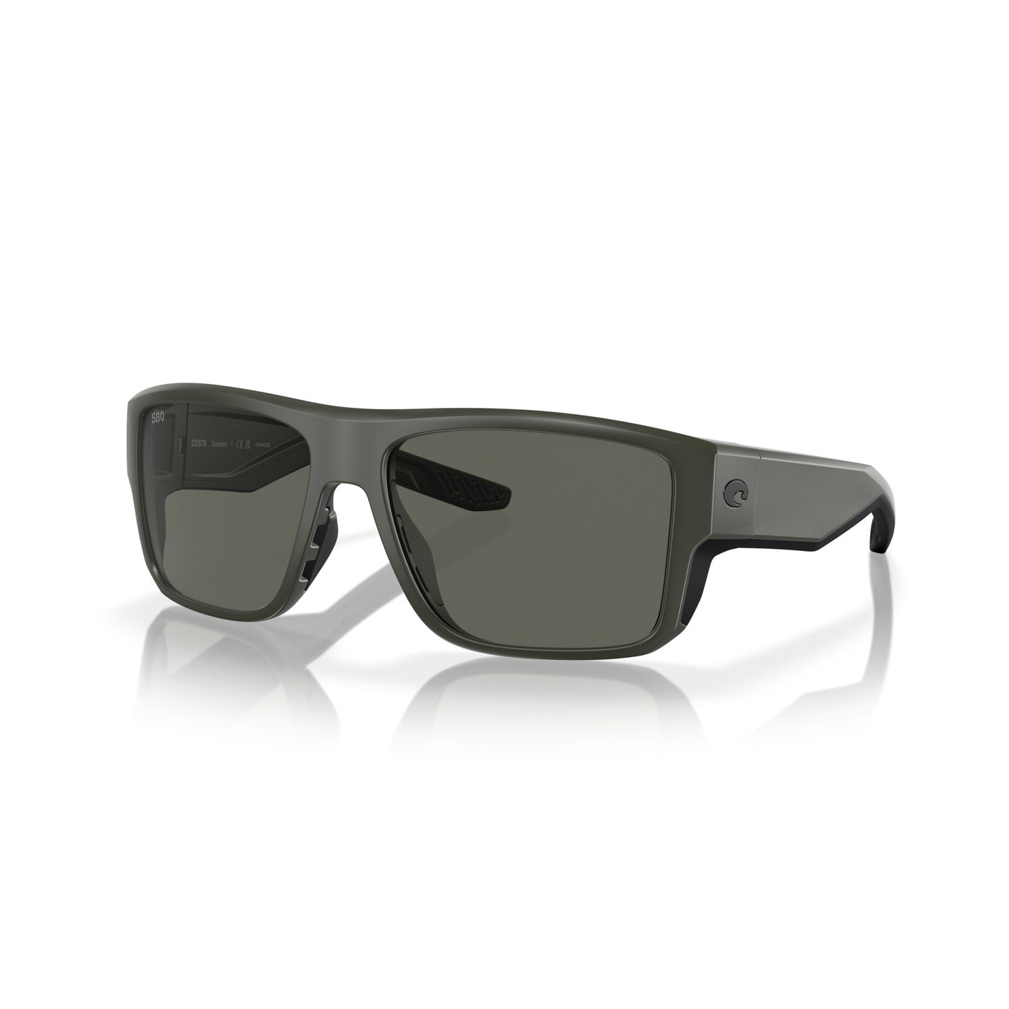 Costa Taxman Sunglasses - Velocity 21 Matte Olive + Grey Polarised Glass 580G