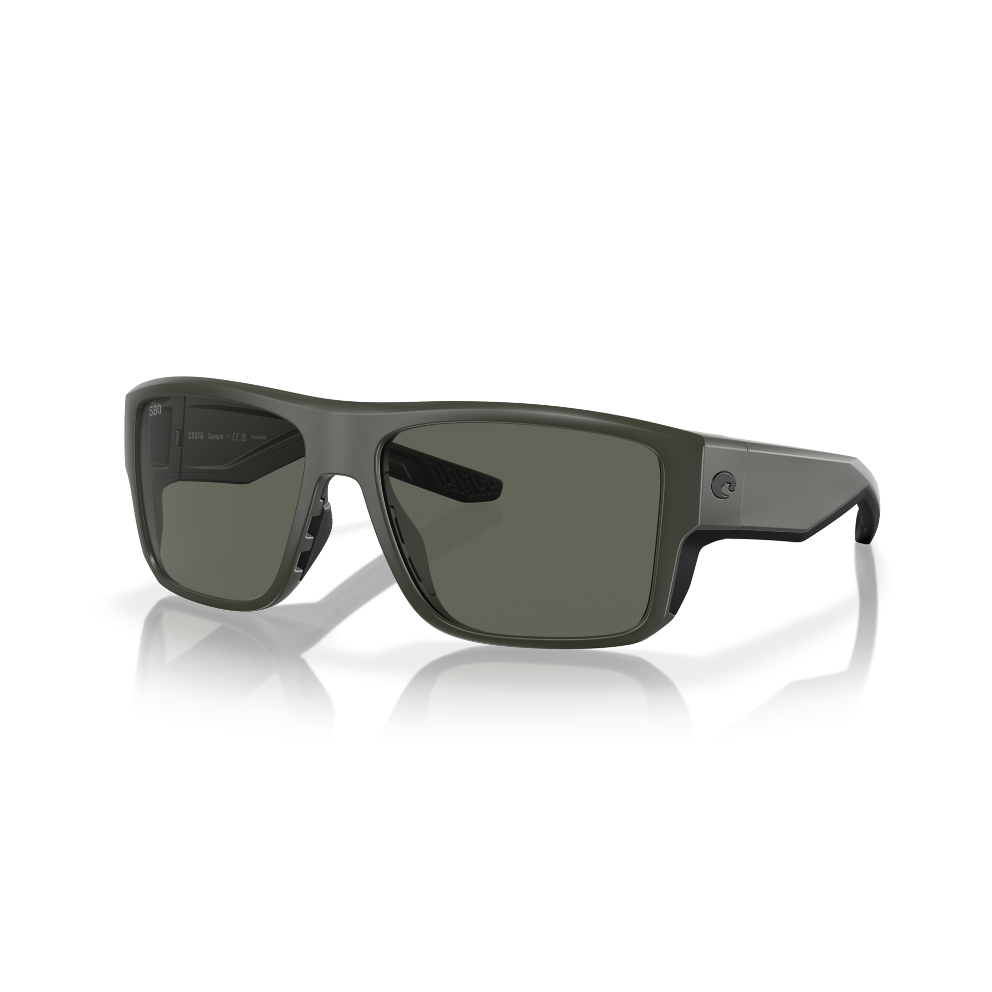 Costa Taxman Sunglasses - Velocity 21 Matte Olive + Grey Polarised Glass 580G