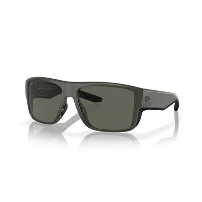 Costa Taxman Sunglasses - Velocity 21 Matte Olive + Grey Polarised Glass 580G