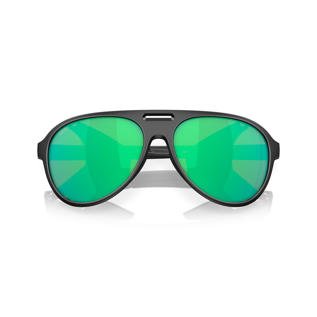 Costa Grand Catalina Sunglasses - Velocity 21 Matte Black + Green Mirror Polarised Glass 580G