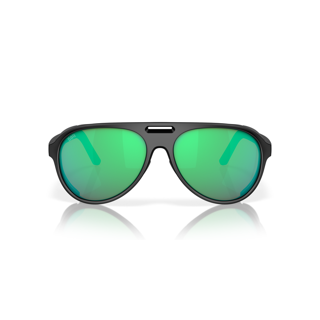 Costa Grand Catalina Sunglasses - Velocity 21 Matte Black + Green Mirror Polarised Glass 580G