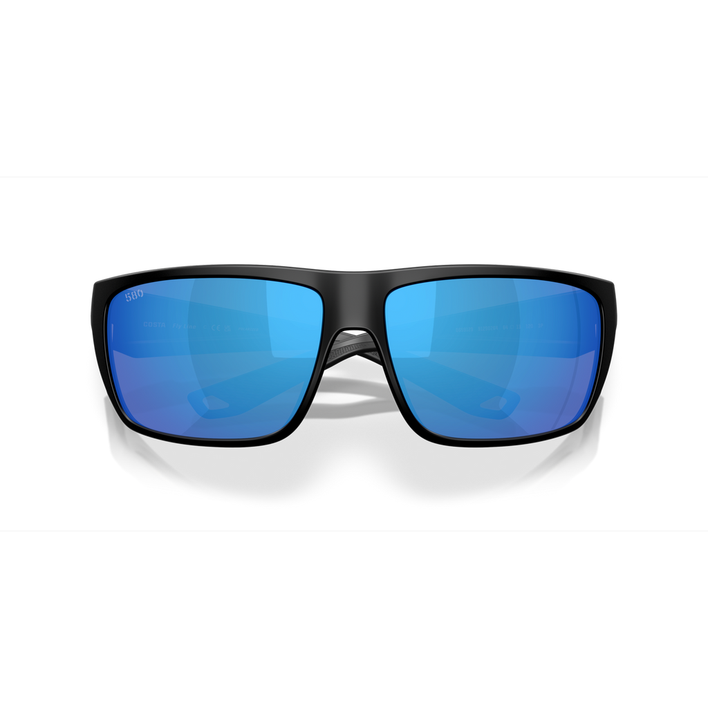 Costa Fly Line Sunglasses - Velocity 21 Matte Black + Blue Mirror Polarised Glass 580G