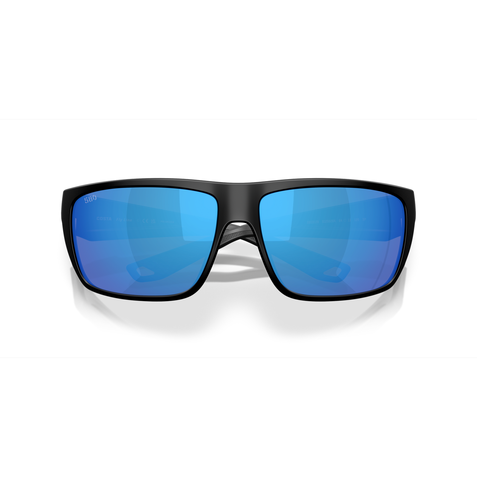Costa Fly Line Sunglasses - Velocity 21 Matte Black + Blue Mirror Polarised Glass 580G