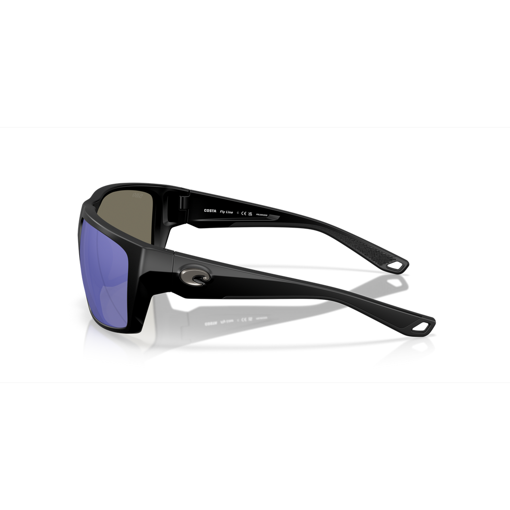 Costa Fly Line Sunglasses - Velocity 21 Matte Black + Blue Mirror Polarised Glass 580G