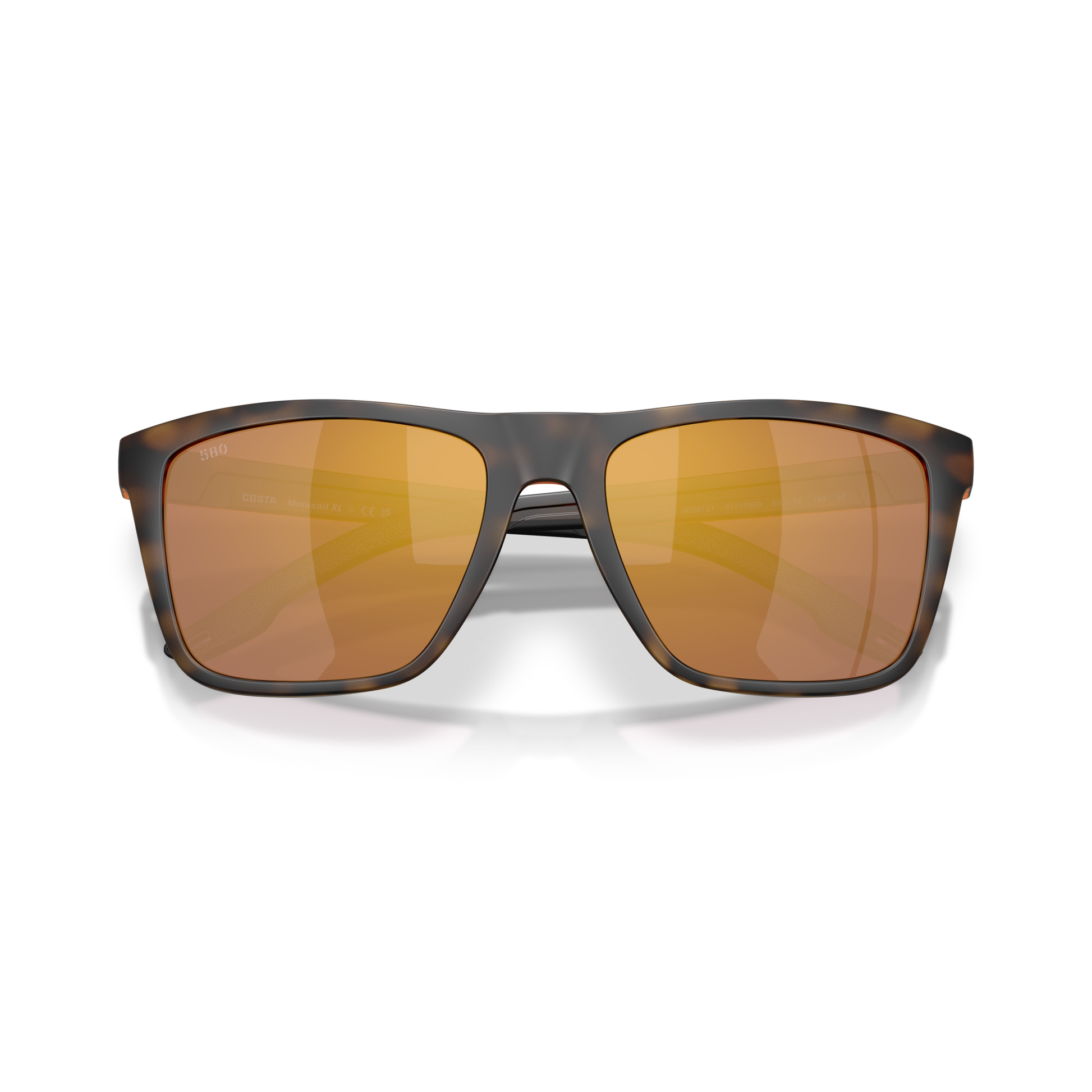 Costa Mainsail XL Sunglasses - Velocity 21 Matte Tortoise + Gold Mirror Polarised Glass 580G