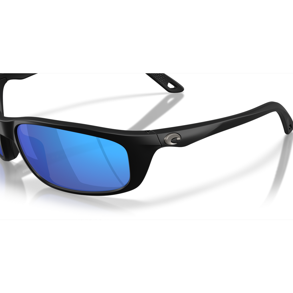 Costa Brine II Sunglasses - Velocity 21 Matte Black + Blue Mirror Polarised Glass 580G