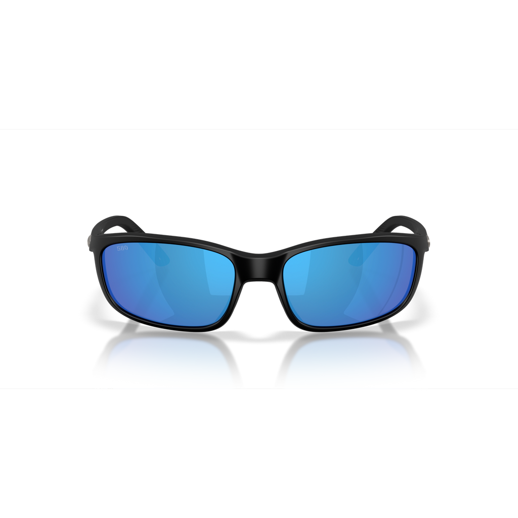 Costa Brine II Sunglasses - Velocity 21 Matte Black + Blue Mirror Polarised Glass 580G