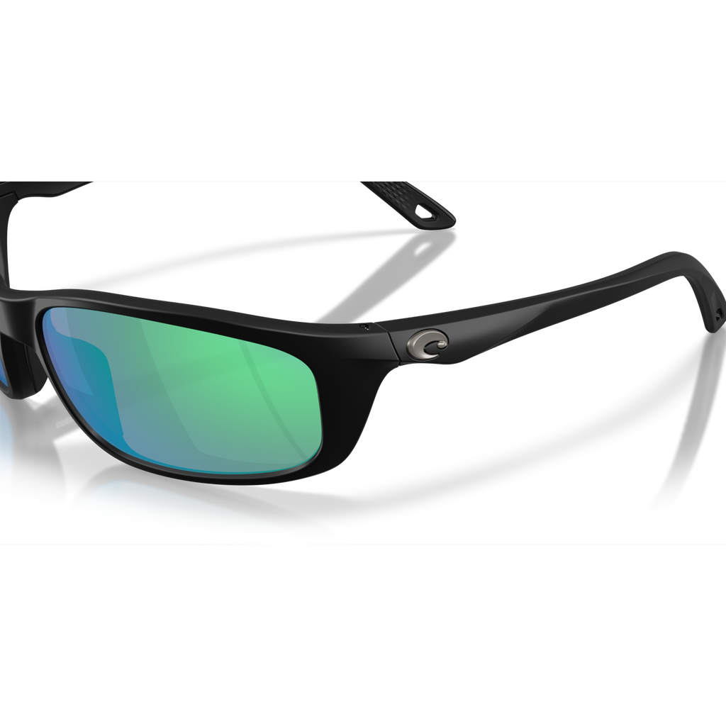 Costa Brine II Sunglasses - Velocity 21 Matte Black + Green Mirror Polarised Glass 580G