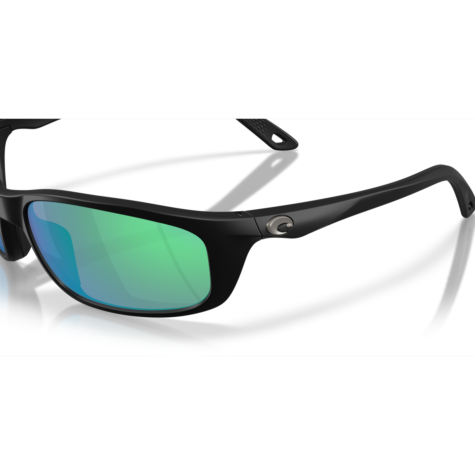 Costa Brine II Sunglasses - Velocity 21 Matte Black + Green Mirror Polarised Glass 580G