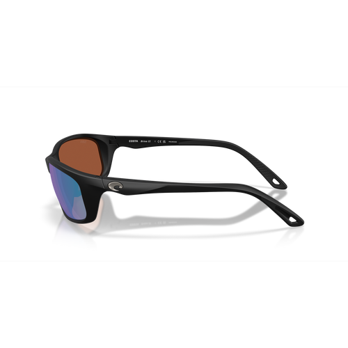 Costa Brine II Sunglasses - Velocity 21 Matte Black + Green Mirror Polarised Glass 580G