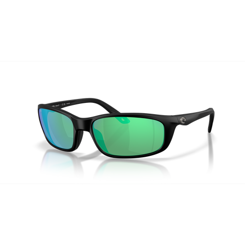 Costa Brine II Sunglasses - Velocity 21 Matte Black + Green Mirror Polarised Glass 580G