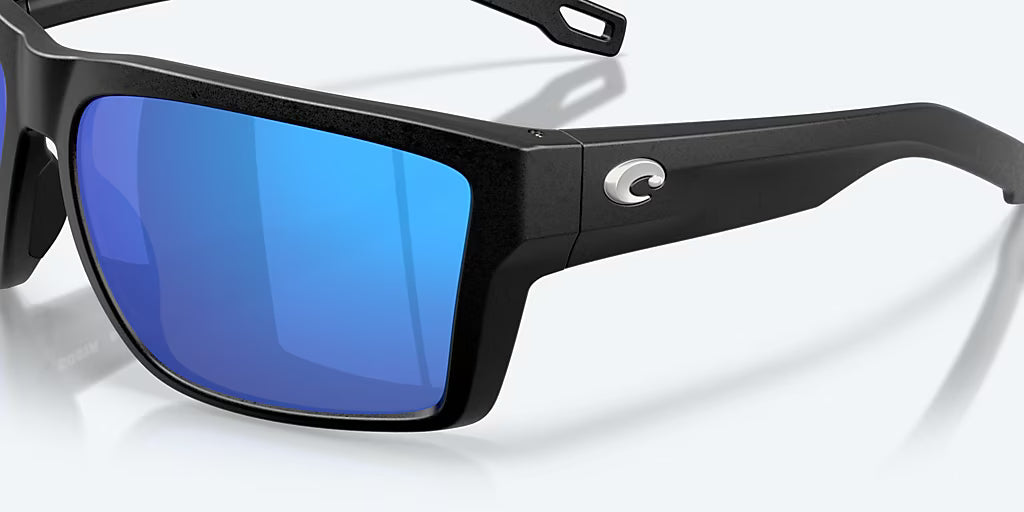 Costa Del Mar San Carlos Sunglasses - Velocity 21 Netplus Black + Blue Mirror Polarised Glass 580G
