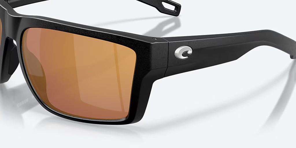 Costa Del Mar San Carlos Sunglasses - Velocity 21 Netplus Black + Gold Mirror Polarised Glass 580G