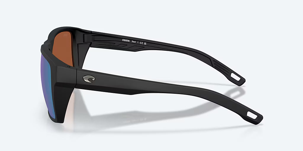 Costa Del Mar Tavi Sunglasses - Velocity 21 Netplus Black + Green Mirror Polarised Glass 580G