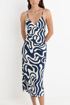 Waverly Bias Cut Midi Dress