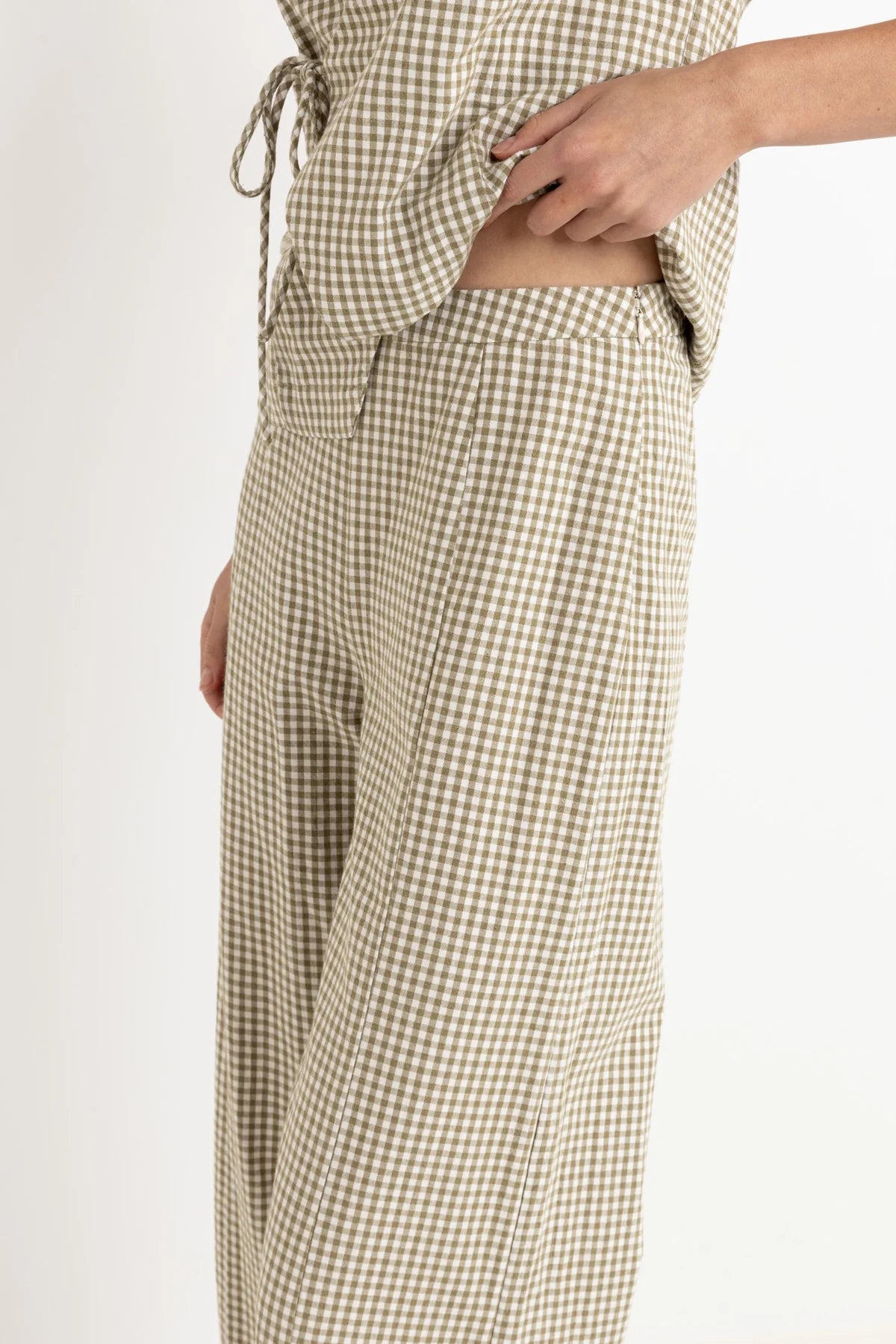 Lola Check Wide Leg Pant