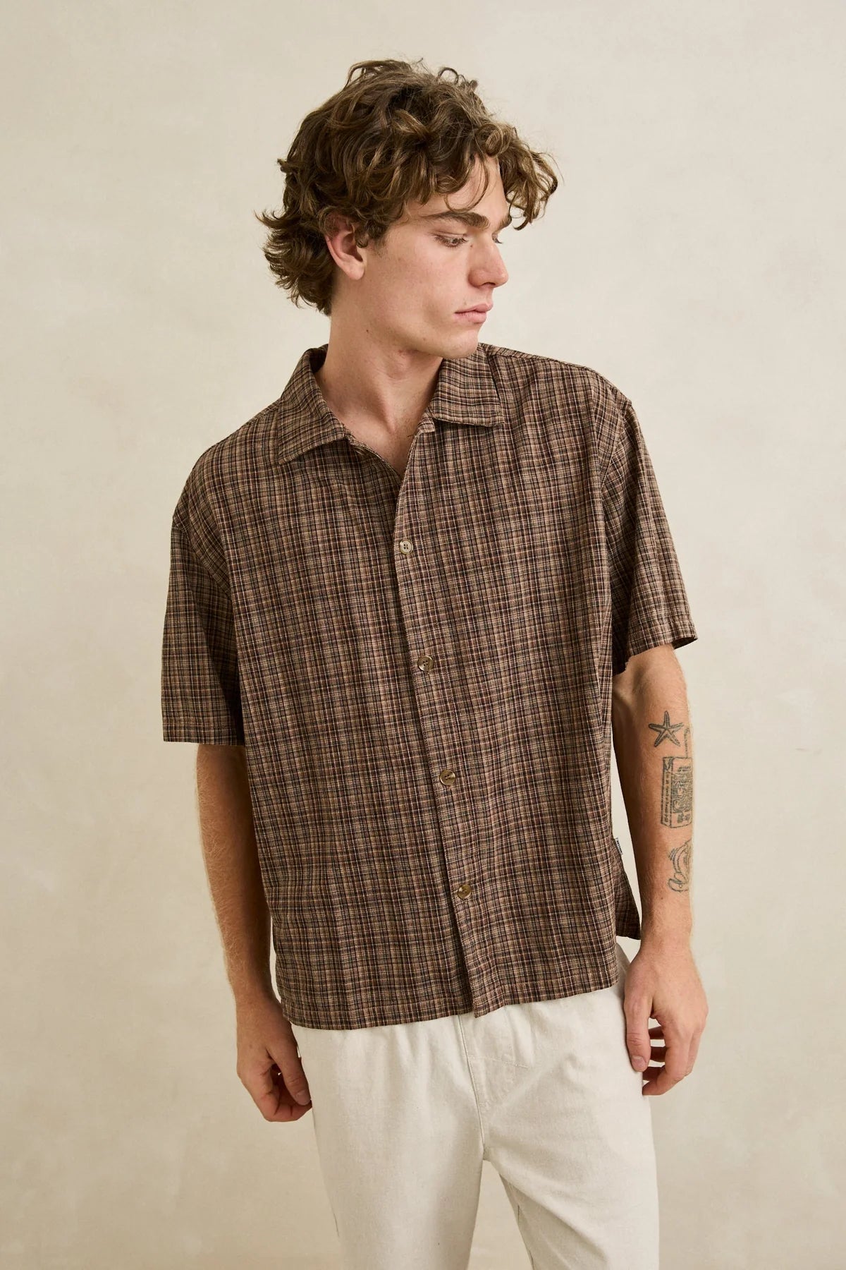 Relaxed Brady Check SS Shirt