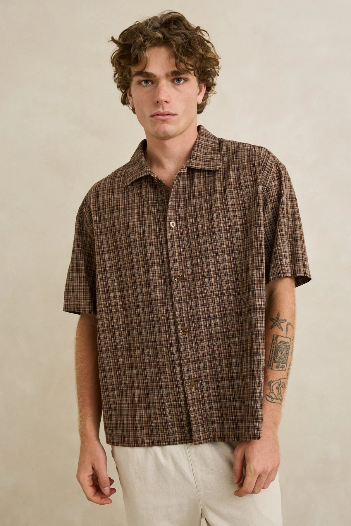 Relaxed Brady Check SS Shirt